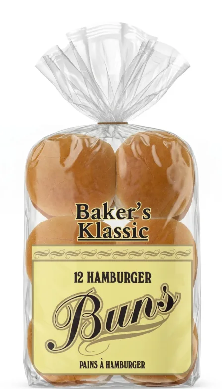 Bakers Klassic White Hamburger pk12