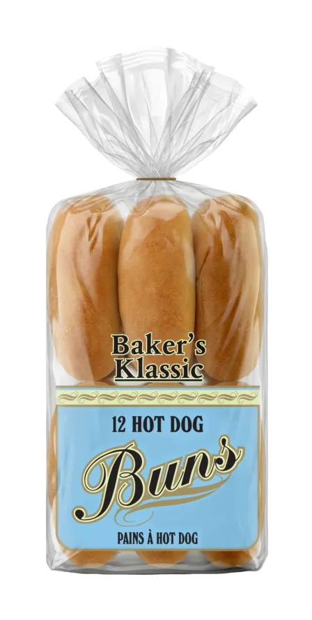 Bakers Klassic White Hotdog pk12